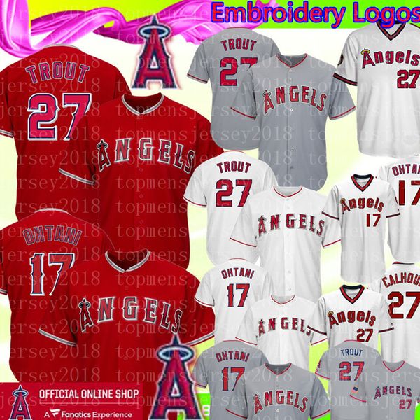 

27 Mike Trout Jersey Los Angeles 27 Angels Jerseys Anaheim Mens 17 Shohei Ohtani Baseball Jerseys Cheap wholesale Free Shipping 2020