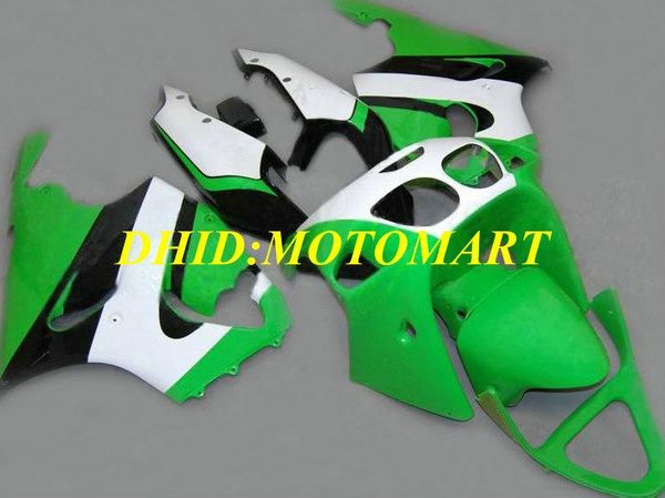 Kit carenatura moto per KAWASAKI Ninja ZX7R 97 99 00 03 ZX 7R 1997 2003 ABS Verde bianco nero Set carenature KA04