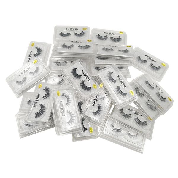

50pairs wholesale mink lashes 5d hand made full strip mink eyelash extension makeup tools 25 styles each 2 pairs ing