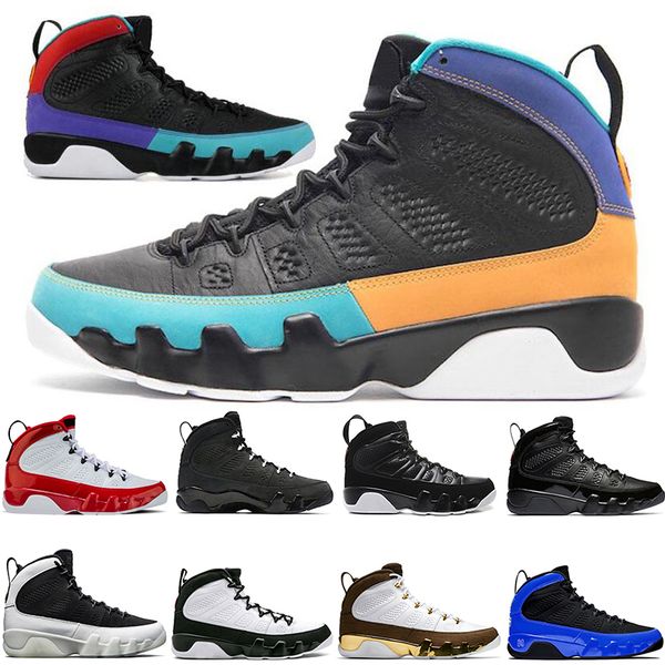 

gym red racer blue citrus 9 ix 9s mens basketball shoes dream it unc la oreo bred space jam men sport sneaker 7-13, White;red