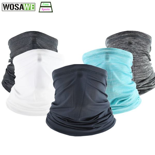 

wosawe cycling balaclava face mask outdoor sun uv protection breathable dust training ski mask for running fishing hiking, Black