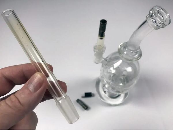 Tubo de vidro substituível para ponta DynaVap com junta de 14mm 12cm 7cm disponível ID 8mm GLASS WATER WAND V2