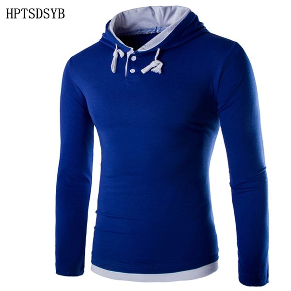 

2016 hoodies male sudaderas hombre hip hop mens brand hoodie solid button sweatshirt suit slim fit men hoody uodjn, Black