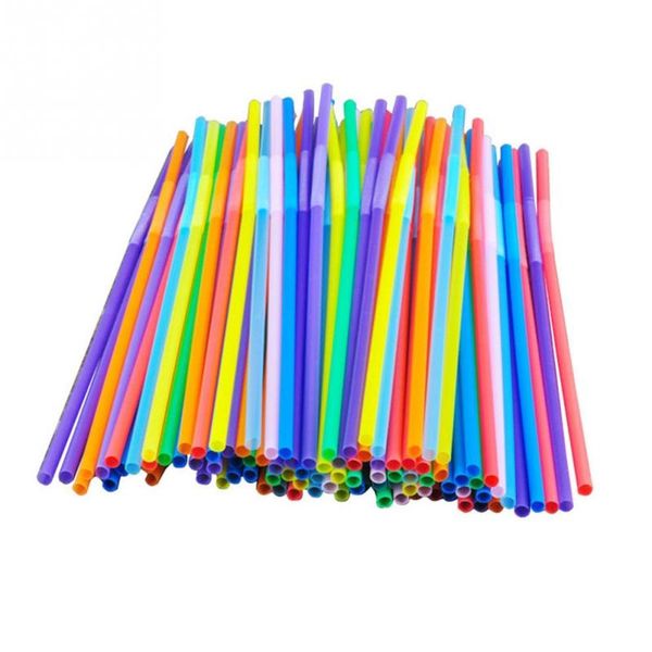 

100 pcs drinking straws set extra long flexible straws for beverage shop restaurant l bar party drinking tools