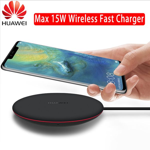 

original huawei wireless charger pad 15w quick charge for huawei samsung xiaomi mobile phones fast qi wireless chargers 5v cp60