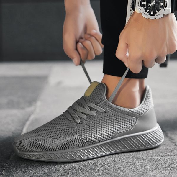 

men shoes outdoor fashion casual shoes for men summer mesh comfortable walking light jogging male sneakers big size 45 48, Black