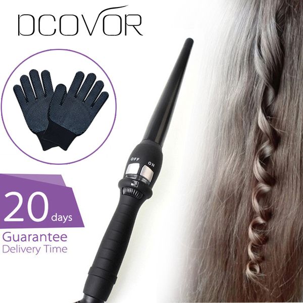 

curlers conical curling iron single tube ceramic glaze pear flower cone electric hair curly hair : 110-240v