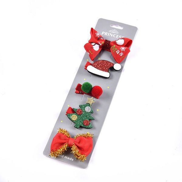 

christmas children hairpin toddler baby kids glitter hair clips xmas party headwear