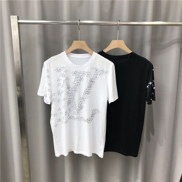 

20ss luxurious paris brands  tshirt tee short sleeve breathable men women fashion big logos outdoor streetwear v t-shirt, Gray;blue