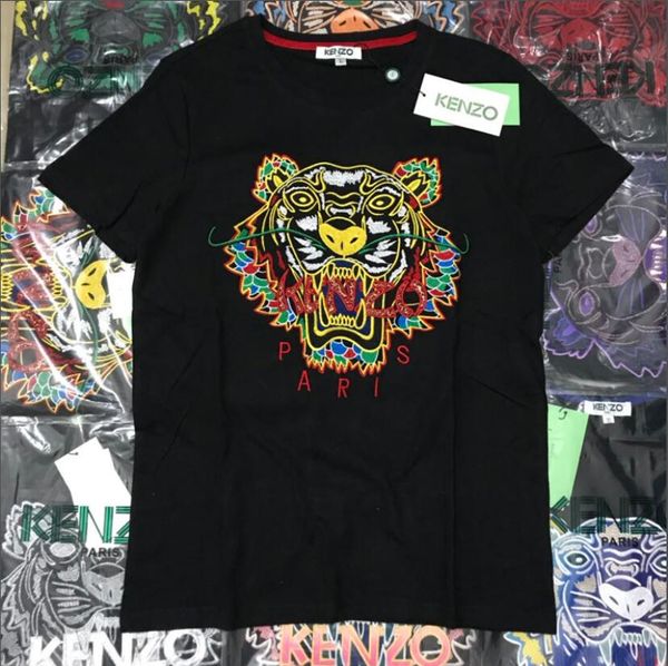 

2019 new fa hion ummer de igner t hirt for men top tiger head letter embroidery men t hirt brand hort leeve lei ure women t hirt