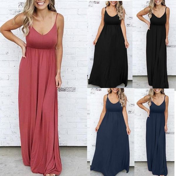 

женщины sexy рукавов solid color maxi длинное платье причинная holiday beach party длинное платье женщины платье vestidos de fiesta robe, Black;gray