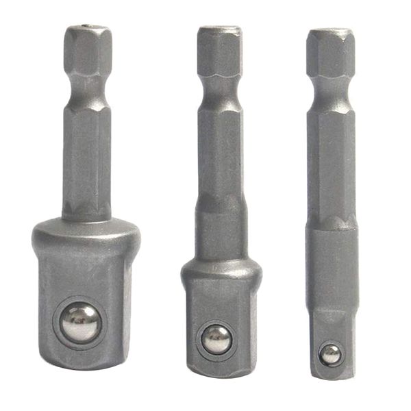 

3x hexagonal handle socket bit adapter hexagonal drill square head wrench rod
