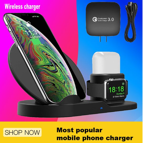 

Wirele charger 3 in 1 wirele charging tand for apple watch charging tation for airpod fa t wirele charger dock for all qi phone
