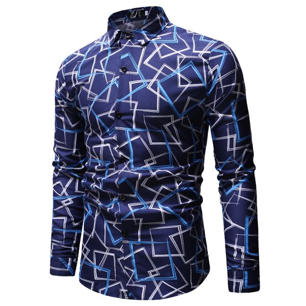 

2019 new arrival summer men's clothing casual large size men's shirt ethnic style printing mens shirt, White;black