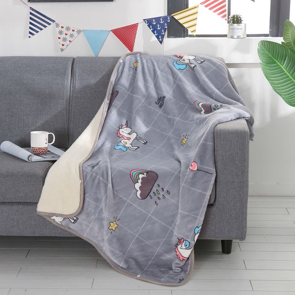 

unicorn blankets cartoon quilts twin full queen king girls blankets throw flannel blanket on bed/car/sofa fashion rugs