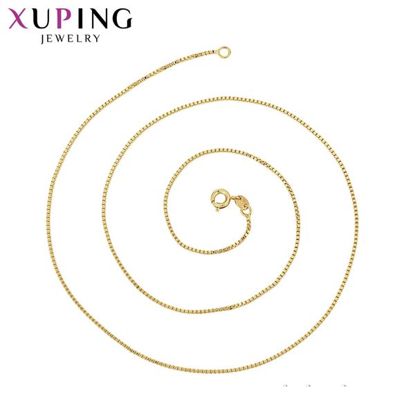 

11.11 deals xuping new arrival for girls accessories light yellow color plated necklace jewelry thanksgiving gifts s45276, Silver