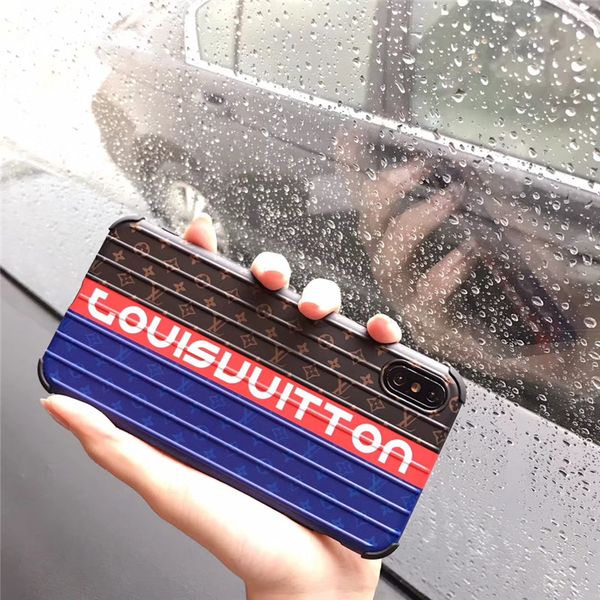 

one piece luxury phone case for iphone 6s xs max 8 7plus xr high end designer back case trunk shape cover fashion