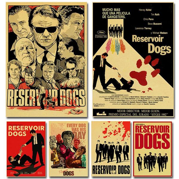 

quentin tarantino series reservoir dogs kraft paper print home decor wall painting retro poster