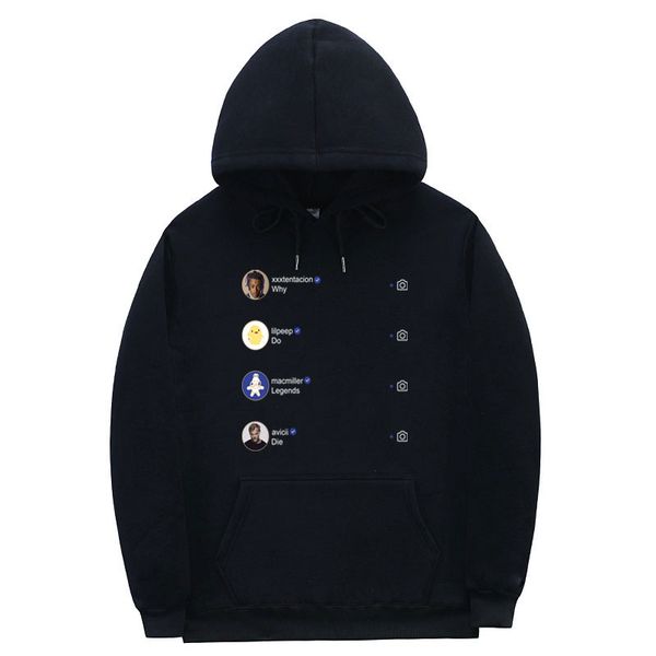 

новый xxxtentacion толстовки толстовки мужчина повседневной streetwear мужчины весёлого hoodie черного хаки оранжевый руно дизайнер толстовк, Black