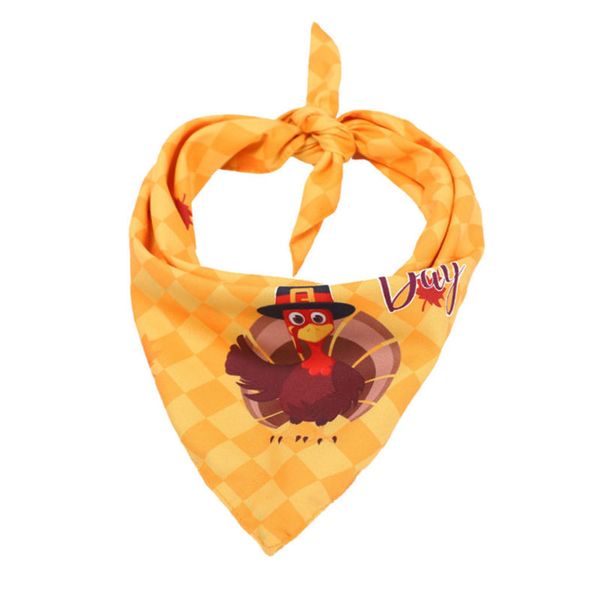 

thanksgiving pet dog printed turkey small large dog bibs towel scarf halloween pumpkin printing puppy pet grooming costume accessories