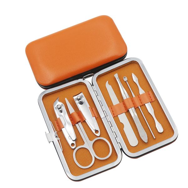 

7 pcs nail clippers kit scissors tweezer knife ear pick utility manicure set tools random colors from trust