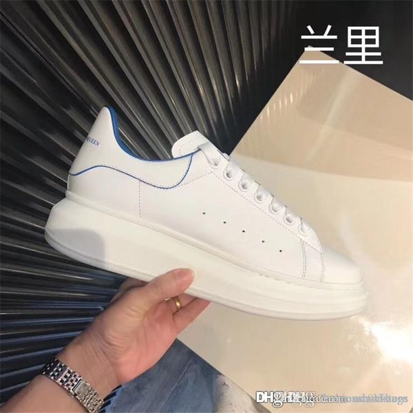 

2018 alexandermcqueee alexander am mcquee leathner men women blue in ide trainer runner neaker with box
