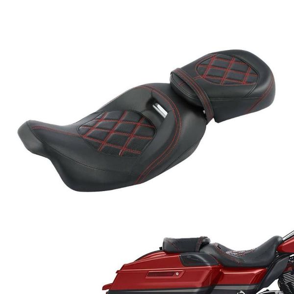 

motorcycle driver passenger seat set for touring road king glide cvo 2009-2020