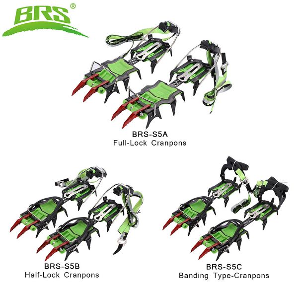 

brs 14 teeth professional outdoor climbing full clip crampon manganese steel ice gripper mountaineer expeditions brs-s5a/b/c