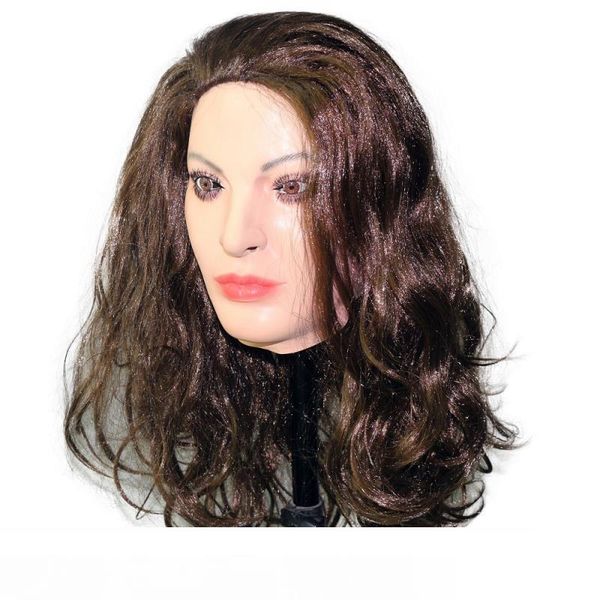 

latex mask fetish mask bondage rubber woman mask realistic halloween party dress latex crossdresser masks