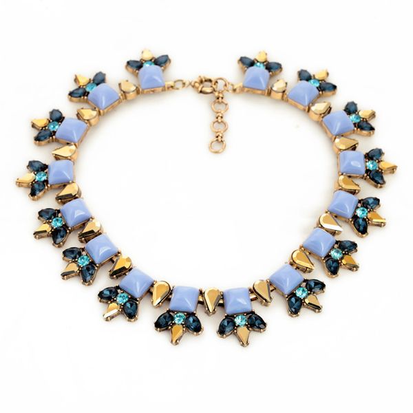 

new arrival 2014 wholesale major suit wholesale luxurious 18ct gold color gem multiple pendant necklace, Silver