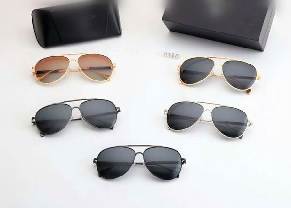 

2019 men's luxury retro classic sunglasses outdoor driving super stylish design anti-ultraviolet lenses gold gold-plated frame gift box, White;black