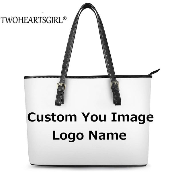 

twoheartsgirl настройка вашего имя picture плечо сумки повседневной женщина ковш сумка женщины большой емкость сумка сумка