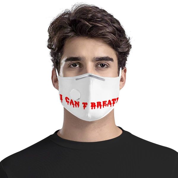 

i can't breathe protective belt safety valve mask outdoor parade mask washable, Blue;black