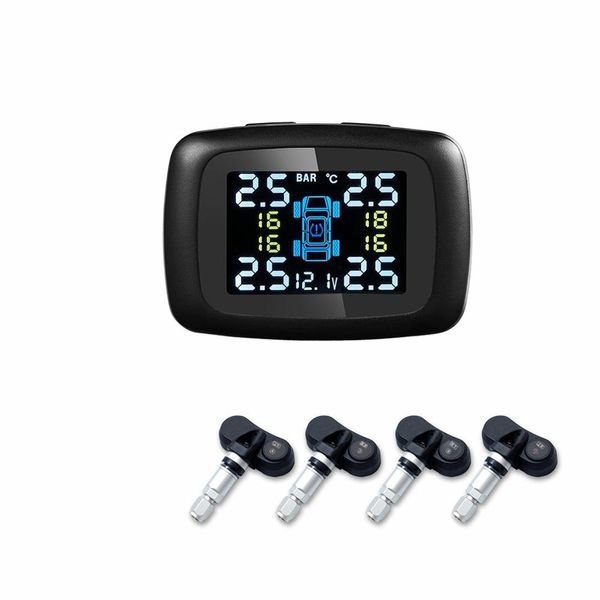 

temperature and voltage synchronous monitoringcar tire pressure 110 monitor color display tpms tire pressure monitoring system