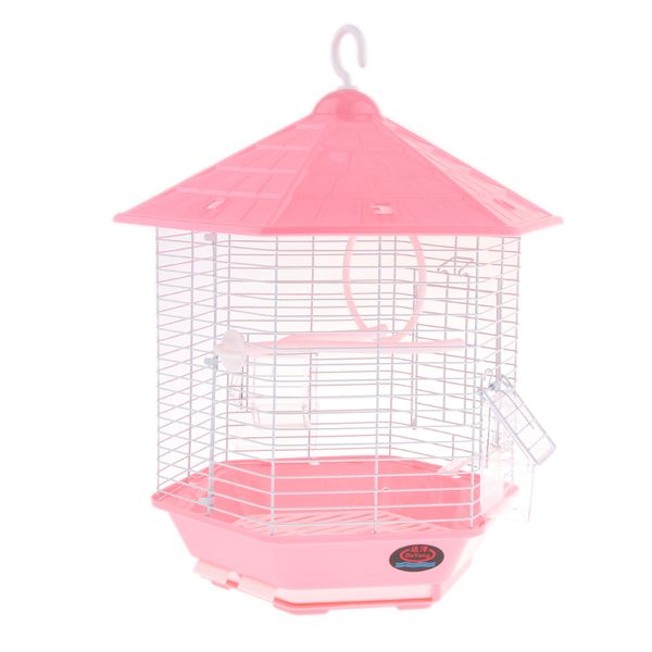 

4 style bird cage with stand stick for parrot parakeet budgie canary portable