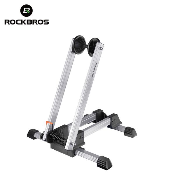 

rockbros bicycle parking rack floor stand bike foldable repair support frame portable double lever alloy mtb bike park srack