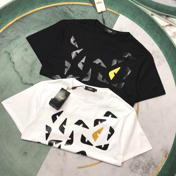 

2020 европейский британский весна и лето последние цветочные глаза печати футболка мужская дизайнерская мода мужчины и женщины роскошные сме, White;black