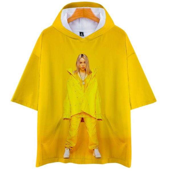 

billie eilish printed t-shirt women/men fashion long sleeve short sleeve t-shirt casual trendy streetwear 3d t shirt, White;black