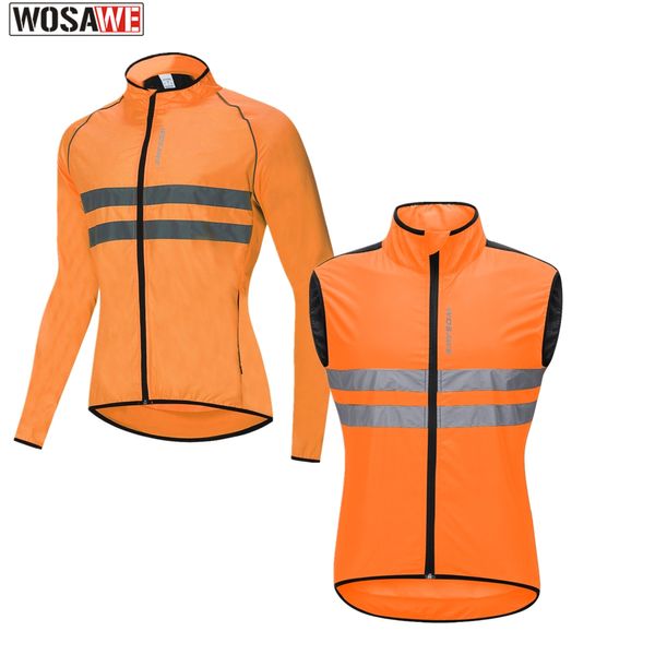 

wosawe moto windbreaker high visibility motorcycles jacket reflective safety vest windproof off road motocross waterproof jacket
