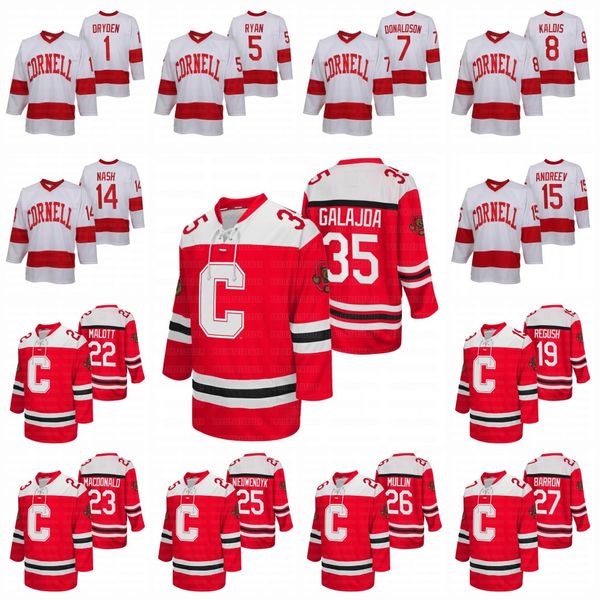 

cornell big red ncaa college hockey jersey ken dryden joakim ryan cam donaldson yanni kaldis riley nash max andreev michael regush, Black