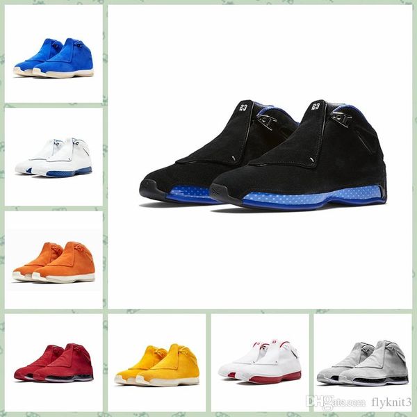 

j018ha 18 18s mens outdoor shoes toro og asg bred cool grey sport royal suede blue yellow orange trainers designer sports sneakers 40-47