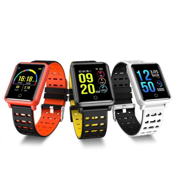 

n88 color screen smartband heart rate monitor waterproof bluetooth watch pedometer anti-lost sport bracelet, Slivery;brown