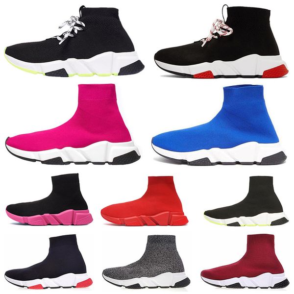 

2020 speed trainers men women casual shoes luxury designer fashion knit sock shoe triple black white flat fashion sports sneakers size 36-45