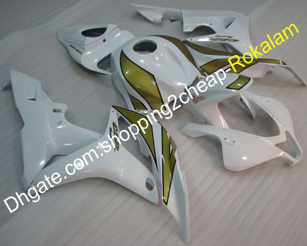 

motorbike cowling kit for honda cbr600rr f5 2007 2008 cbr600 rr cbr 600rr 07 08 gloden white motorcycle fairing abs (injection molding)