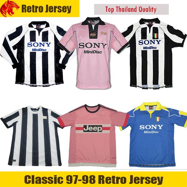 

1997 98 Juventus maglia da calcio ZIDANE Soccer Jersey DEL PIERO Football Shirt Retro Juventus Lunga Maglia INZAGHI Camiseta De Fútbol