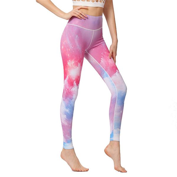 

fashion digital print womens yoga cropped pants super elastic fitness leggings sports gym running dance cropped trousers high waisted tights, White;red