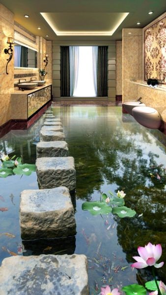 

self-adhesive] 3d stone sarcophagus on the water 221143 floor wallpaper mural wall print decal wall murals