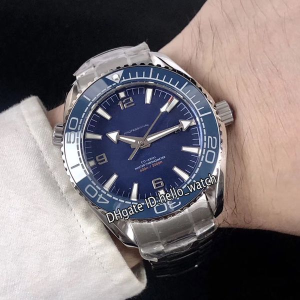 

Date Planet Ocean 600m Стальной корпус 215.30.44.21.03.001 Автоматические мужские часы с синим циферблатом Стальной браслет с керамической рамкой Новые спортивные часы
