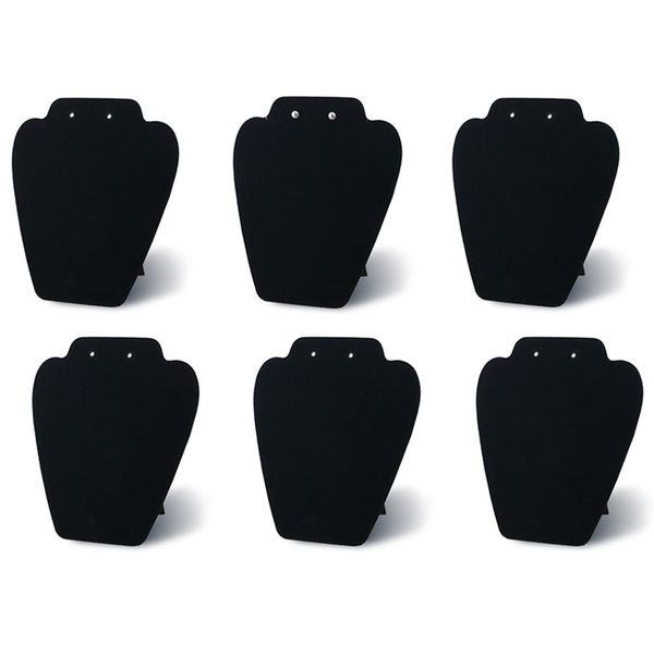 

6 pieces of velvet black velvet jewelry stand, necklace storage rack, Pink;blue