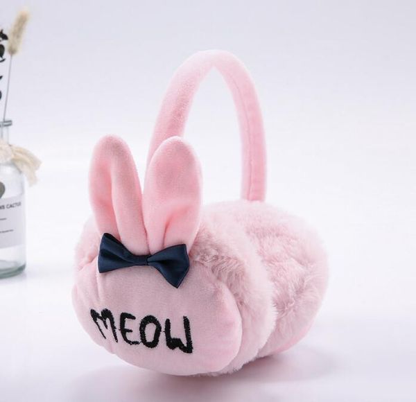 

2018 new warm plush retractable winter boys and girls earmuffs winter cartoon butterfly earmuffs warm ear, Blue;gray